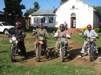 New motorcycles donated in July 2014.
