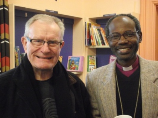 Bishops Tom Brown of Wellington, New Zealand, and Mwita Akiri of Tarime, Tanzania