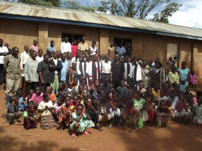 The congregation at Nkongore after Sunday service on 8 May 2011.