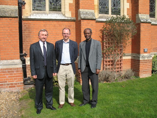 Andrew Norman, Principal of Ridley (middle) with international sabbatical guests Stelian Stofana (Romania) and Mwita Akiri (Tanzania)