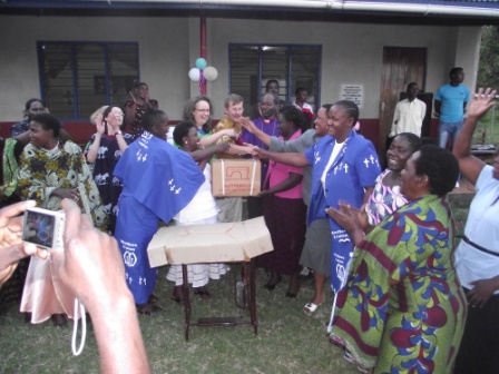 Joyful Mothers Union leaders after receiving sewing machines