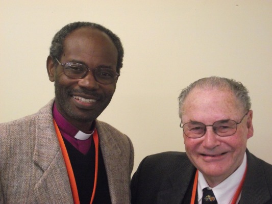 Bishop Mwita with Ron Taylor, the first General Secretary of the Province of Tanzania