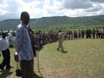 The congregation at Nyarwana after Sunday service on 15 May 2011