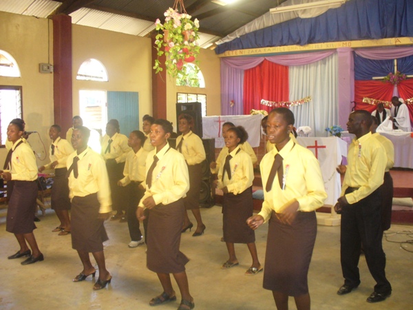 Tarime Anglican Choir (Tarime Parish) sings during the Holy Communion service ahead of voting by the special electoral Synod