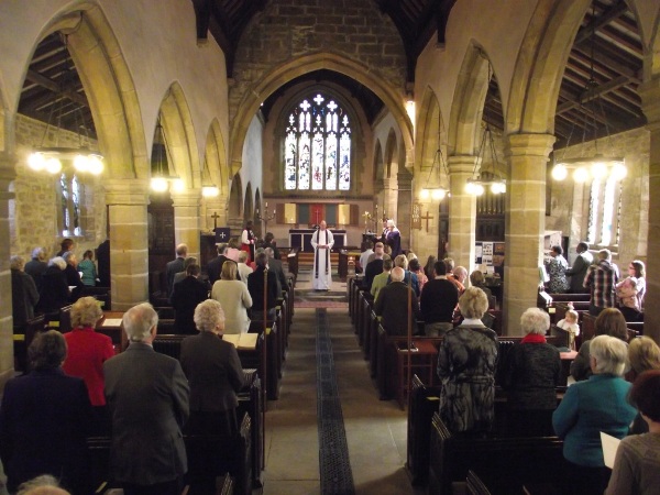 Sunday Service at St Peter's Woolley, Diocese of Wakefield, UK.